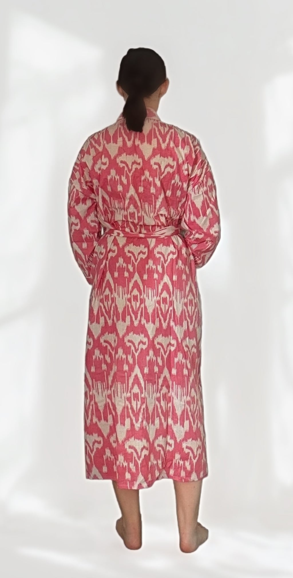Magenta Ikat Robe