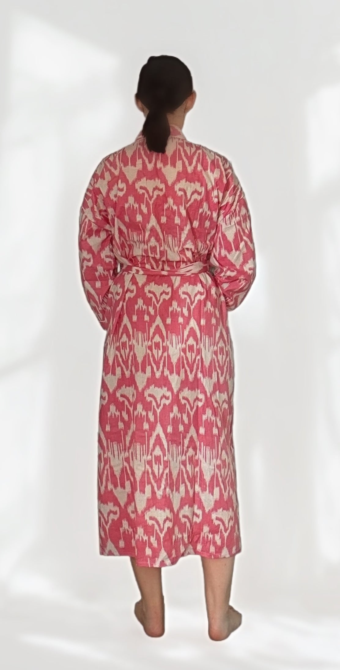 Magenta Ikat Robe