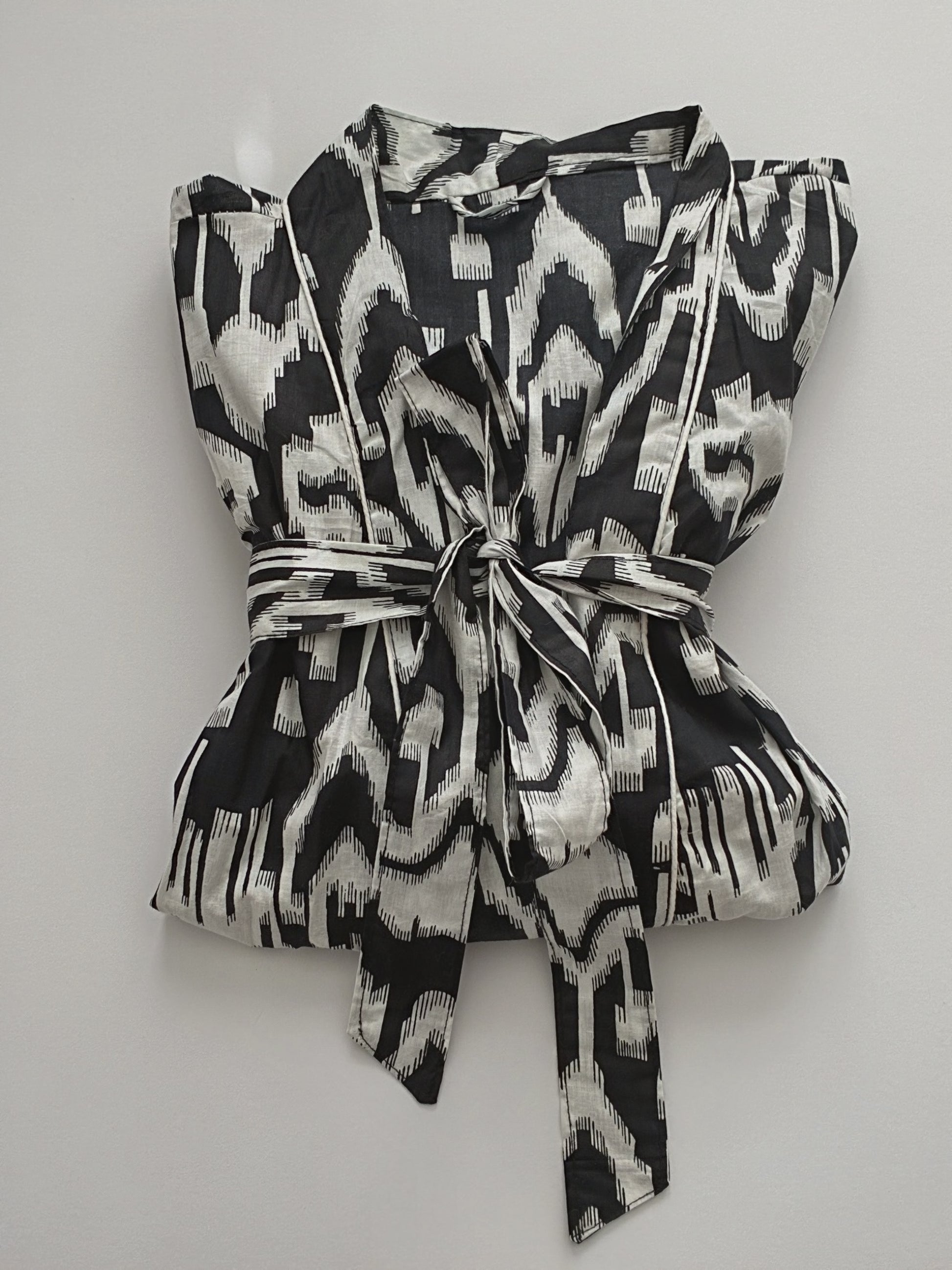 Black Ikat Robe