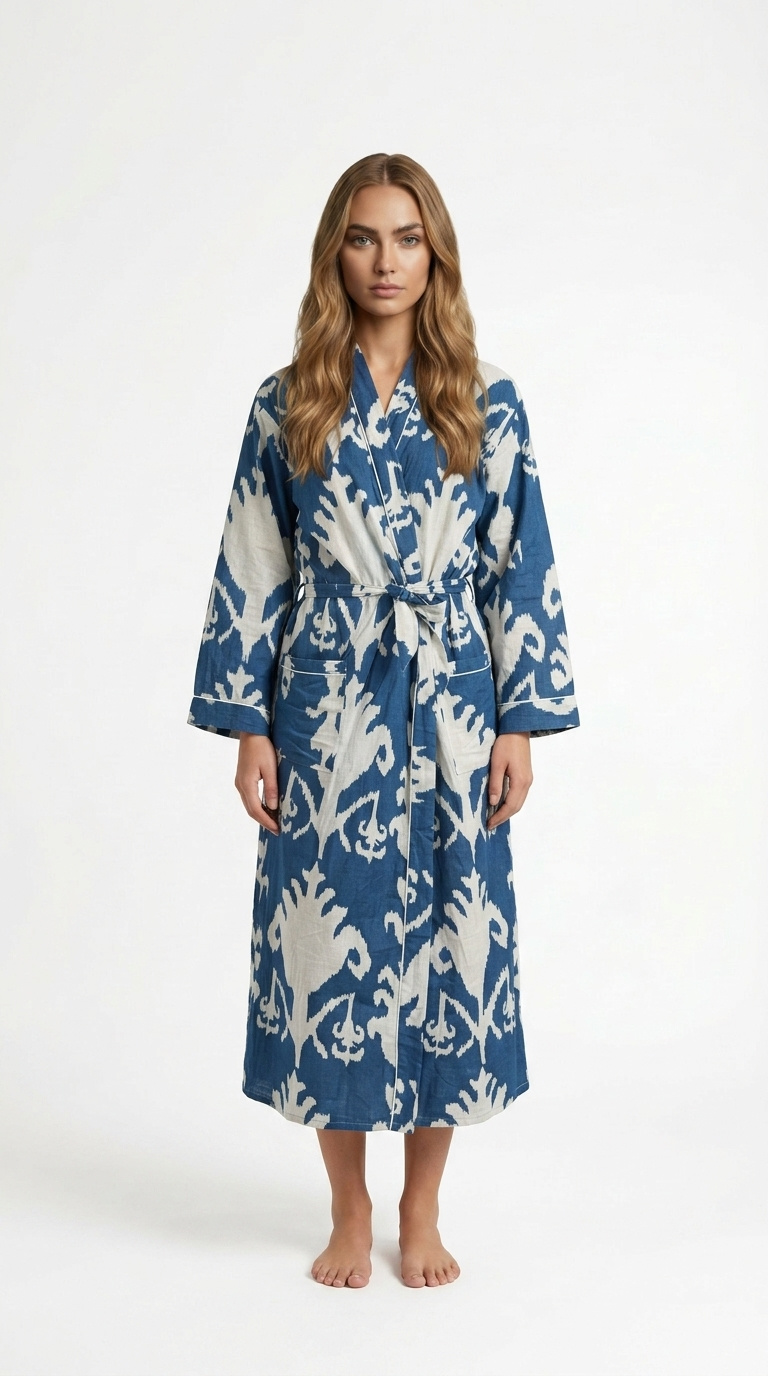 Navy Crest Robe