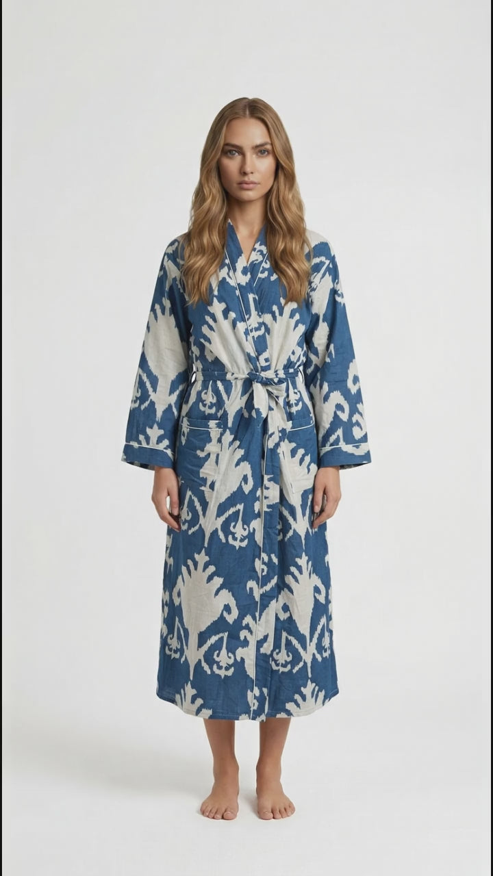 Navy Crest Robe